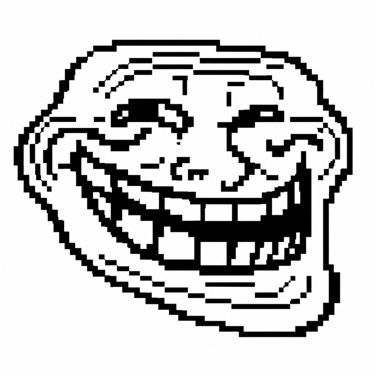 Pixel trollface