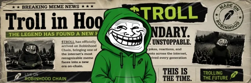 Troll in Hood newspaper banner